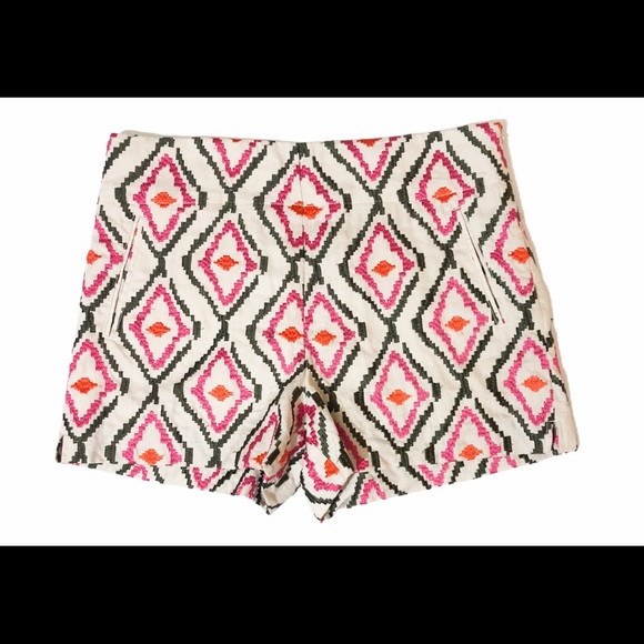 ANN TAYLOR LOFT embroidered ikat linen shorts - Picture 2 of 4